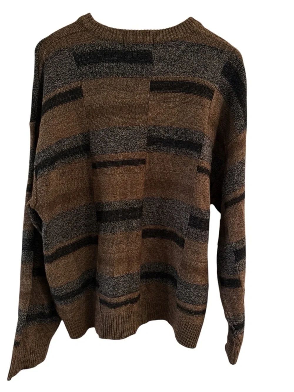 Grandpa Sweater Dark Grunge Brown Vintage Towncraft Mens Size Medium Cosby Style